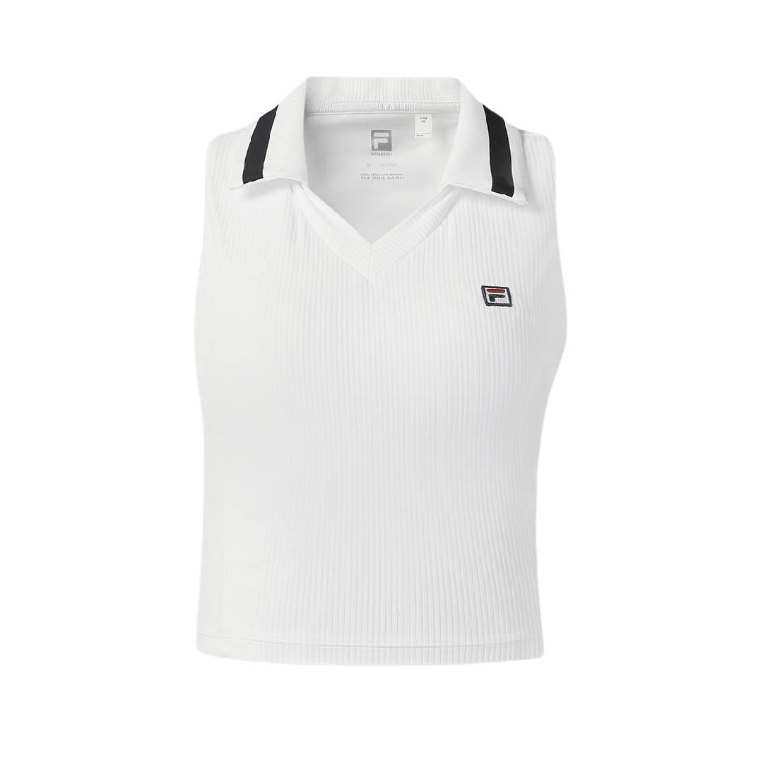 FILA Tennis Tops Women's Jade White WT Lapel Moderate