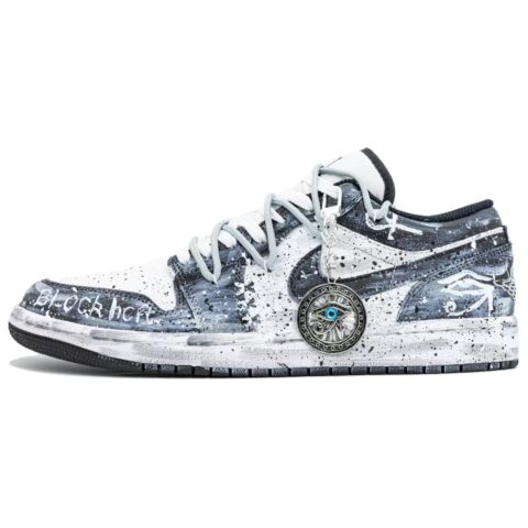 Jordan Air Jordan 1 Snowfield Divine Eyes Leather Abrasion Resistant Height Increasing Abrasion Resistant Low top