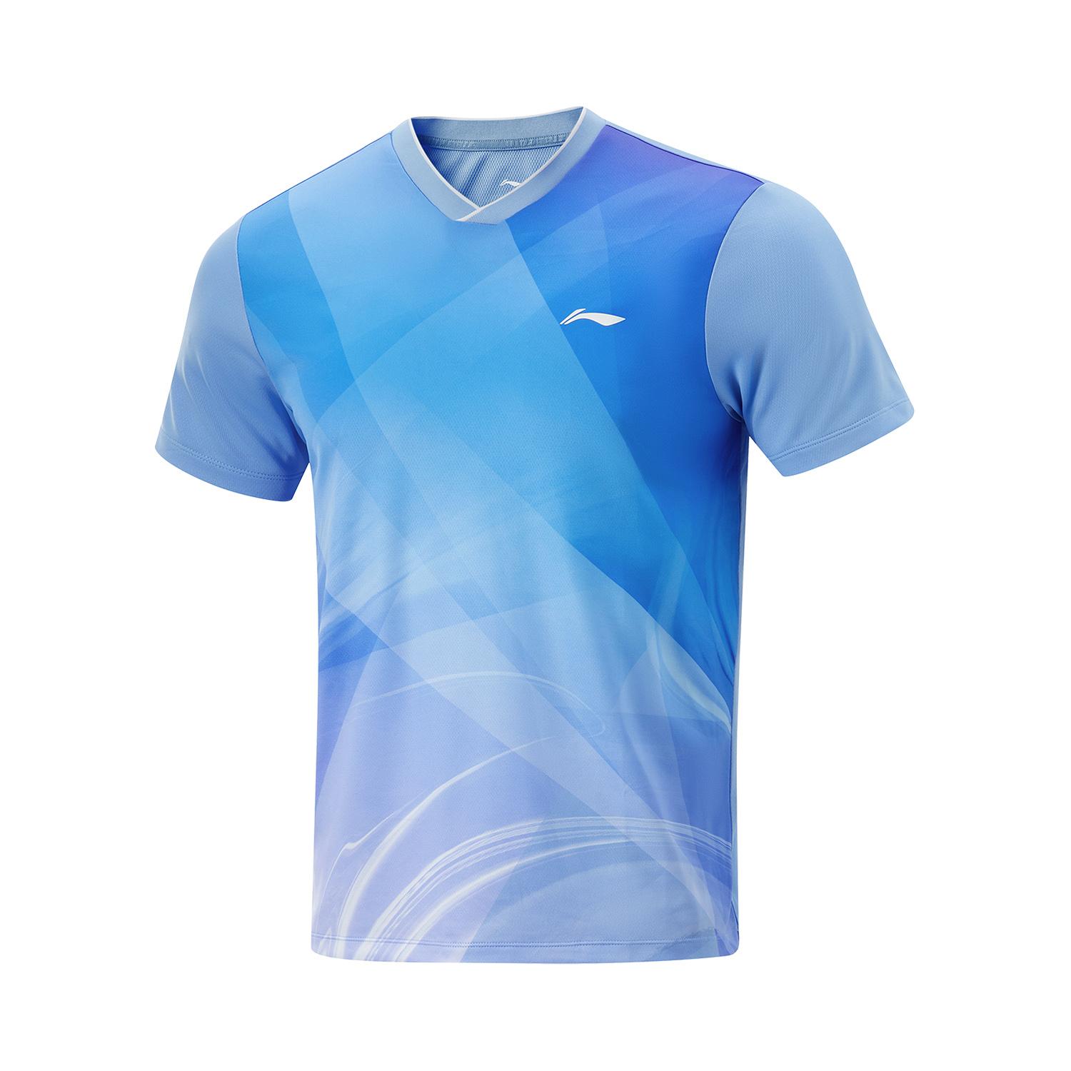 Li Ning Table Tennis Collection Table Tennis Clothing Unisex Sky Blue V Neck Moderate