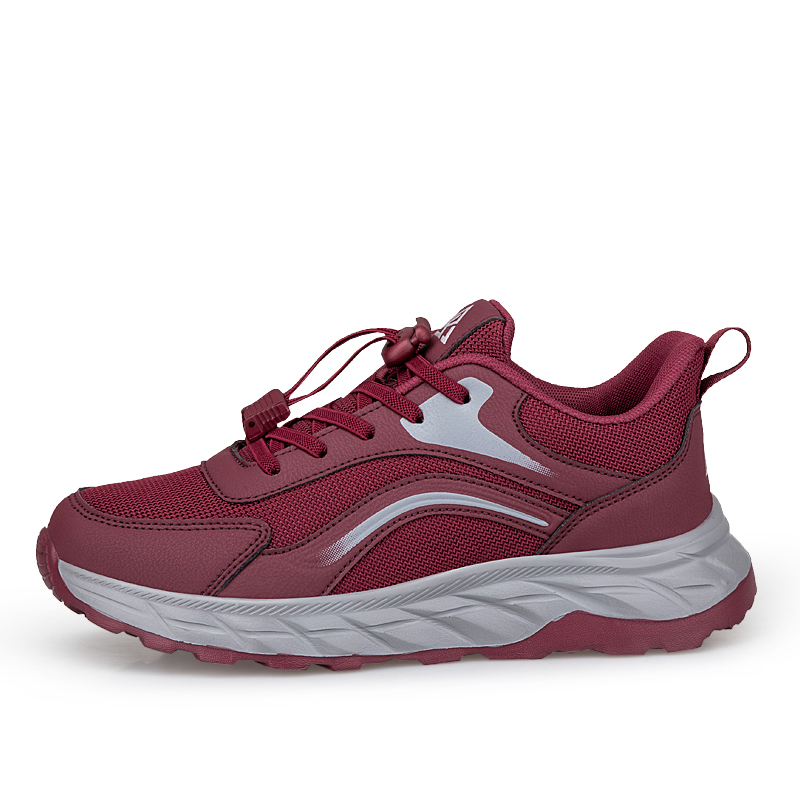 KANGLEJIAN Cushioning Breathable Lightweight Low top Casual Shoes Women's Maroon