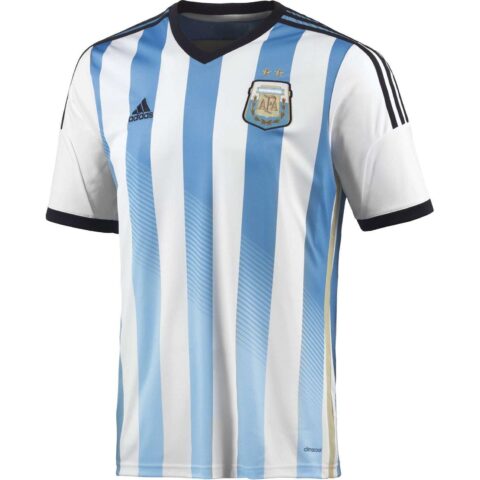 Adidas Soccer Jersey Argentina 2014 World Cup, Home, Fan Edition Men's Sky Blue