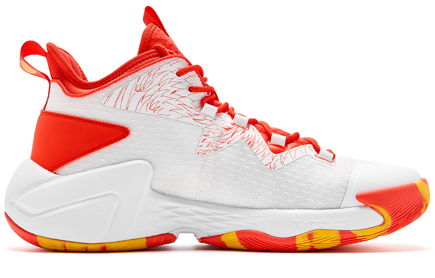 QIAODAN Cushioning Slip Resistant Abrasion Resistant Breathable Coverage Rebound High top Basketball Shoes Men’s