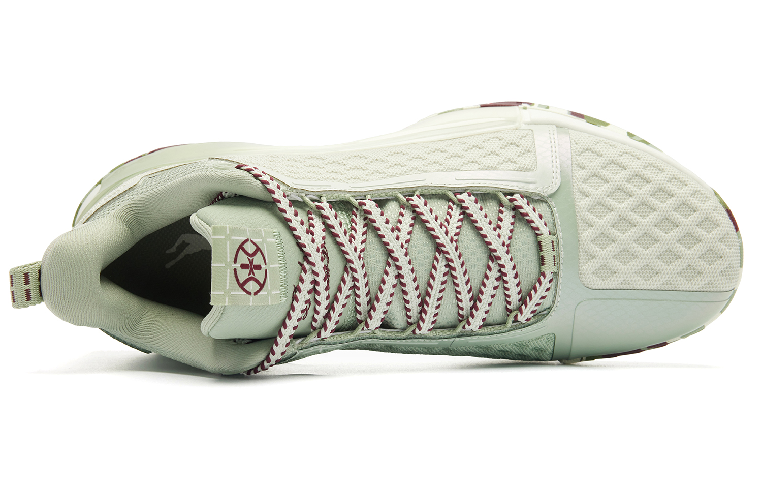 QIAODAN Halberd 7 Basketball Shoes Men’s Mid Top Luo Gray Pea Green