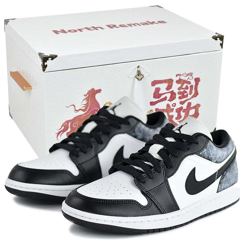 Jordan Air Jordan 1 Slip Resistant, Abrasion Resistant, Breathable Low top Vintage Basketball Shoes Women’s Black White