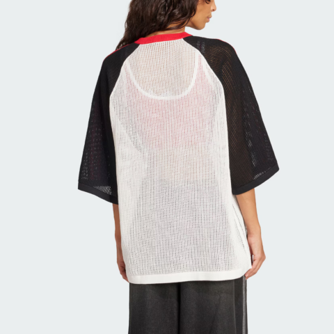 Adidas Originals logo-detail mesh T-shirt