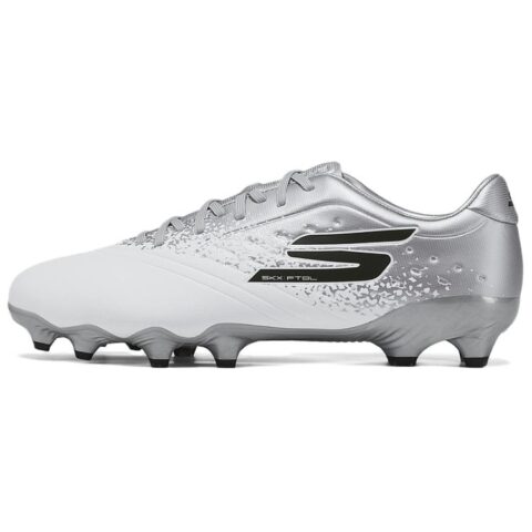 Skechers GO SOCCER MENS Artificial Turf Cushioning, Wear Resistant Soccer Shoes Men’s White Silver