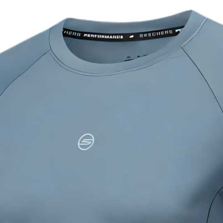 Skechers GODRI Raglan Sleeve T Shirt Women’s Navy Blue Gray 027C