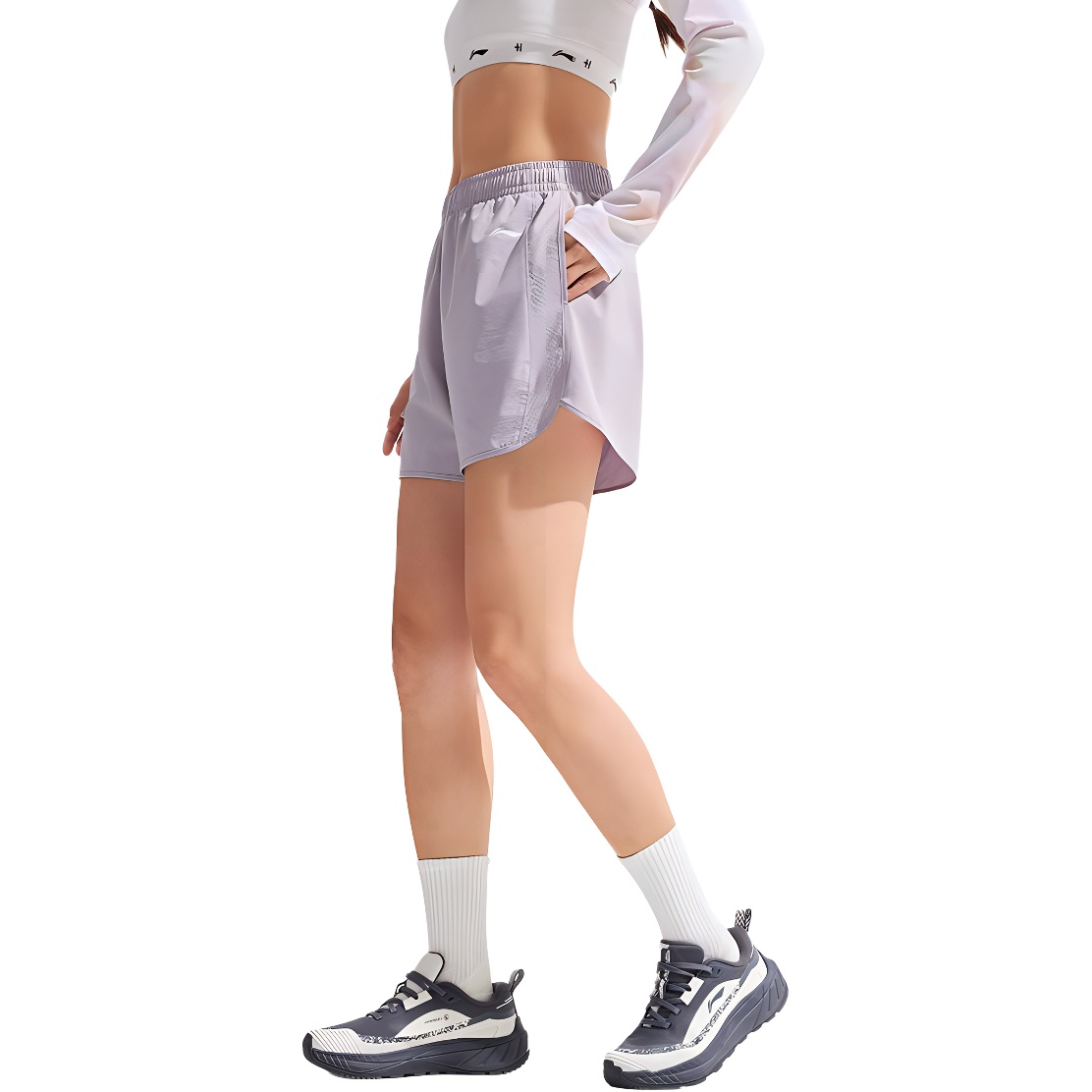 Li Ning Sports Shorts Women’s Smoky Gray Mauve