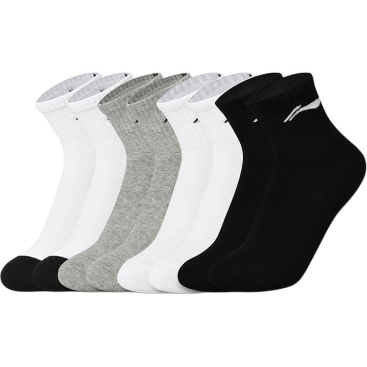 Li Ning Crew Socks Unisex 4 Pack