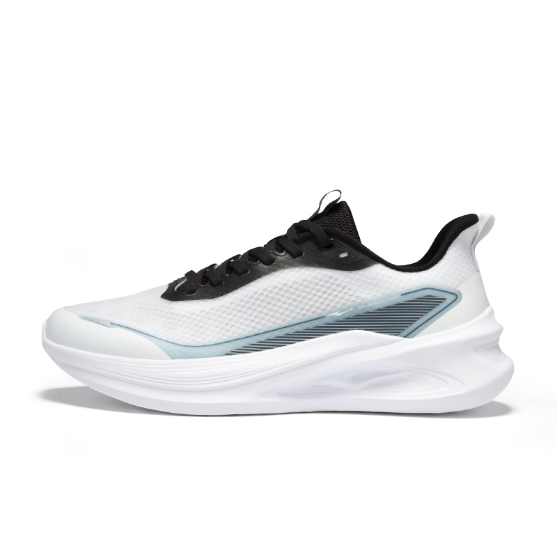 Erke Cushioning Breathable Lightweight Low top Casual Running Shoes Men’s White Black