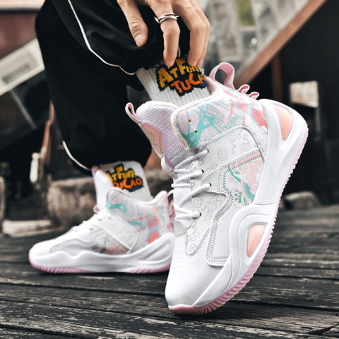 BIANSULONG Cushioning Slip Resistant Support Balance Height Increasing High top Basketball Shoes Unisex