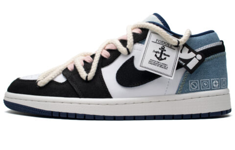 Jordan Air Jordan 1 Restricted Area Cushioning Slip Resistant Low top Vintage Basketball Shoes Men’s Light Blue