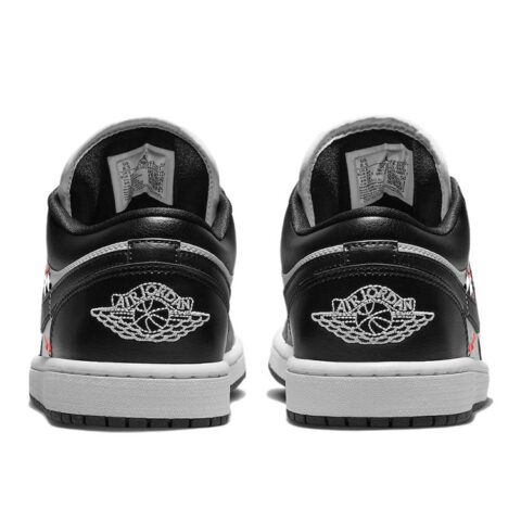 Jordan Air Jordan 1 Abrasion Resistant Slip Resistant Low top Vintage Basketball Shoes Women’s Black White