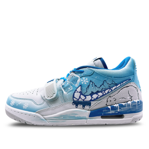 Jordan Legacy 312 Slip Resistant Abrasion Resistant Low top Vintage Basketball Shoes Men’s Blue White