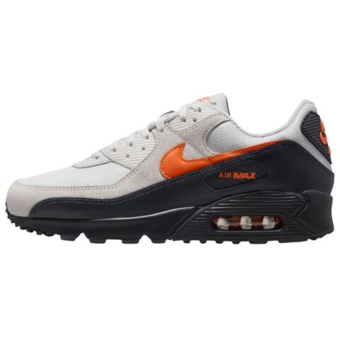 Nike Air Max 90 Abrasion Resistant Abrasion Resistant Low top Casual Running Shoes Unisex Gray Black Orange