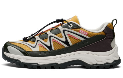 Kappa Slip Resistant, Abrasion Resistant, Height Increasing Low top Running Shoes Unisex Brown Green