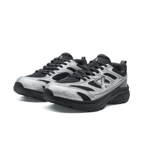XTEP Dust Free 7.0 Cushioning Support Rebound Low top Casual City Commuting Running Shoes Women’s Black Silver