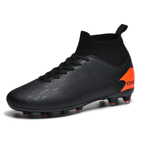 ATAY Slip Resistant Abrasion Resistant Slip Resistant Abrasion Resistant Soccer Shoes Unisex Black