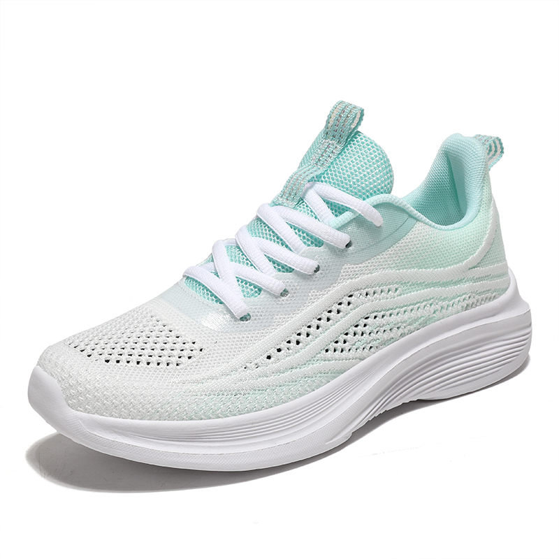 RUIKE Cushioning Breathable Lightweight Low top Casual Running Shoes Women’s White Green