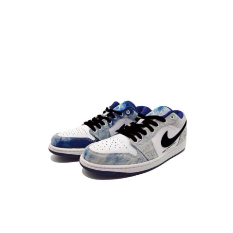 Jordan Air Jordan 1 Infinity Abrasion Resistant Low top Vintage Basketball Shoes Men’s White Blue