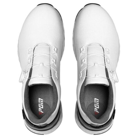 PGM Cushioning Abrasion Resistant Cushioning, Wear Resistant Low top Golf Shoes Men’s Cloud White