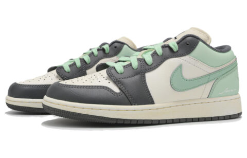Jordan Air Jordan 1 Low top Vintage Basketball Shoes Unisex Light Green
