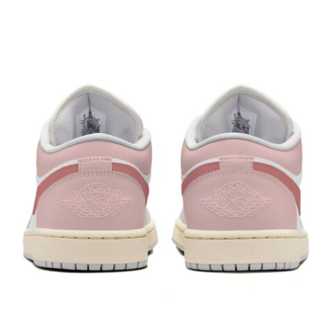 Jordan Air Jordan 1 Low top Vintage Basketball Shoes Women’s Gray White Pink