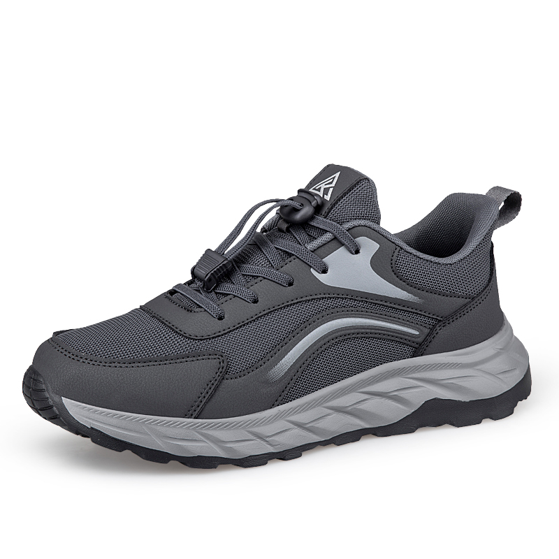 KANGLEJIAN Abrasion Resistant Lightweight Rebound Low top Casual Shoes Men’s Dark Gray