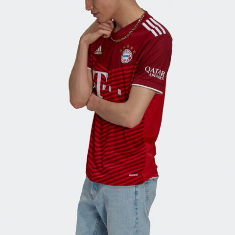 Adidas Bayern Munich Black Soccer Jerseys Men’s Red Moderate