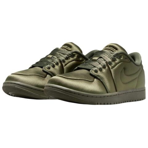 Jordan 1 Low Method Of Make Satin Medium Olive Women’s