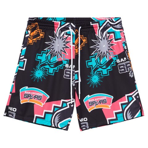Mitchell Ness x NBA San Antonio Horse Spurs Basketball Shorts Unisex Black