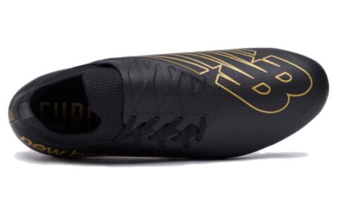 New Balance Furon V7 Soccer Shoes Unisex Black Gold