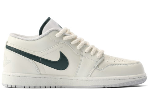 Jordan Air Jordan 1 Lightweight Low top Vintage Basketball Shoes Unisex Ecru