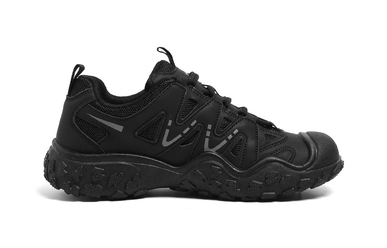 HUANQIU Abrasion Resistant Breathable Height Increasing Low top Mountaineering Shoes Men’s Black