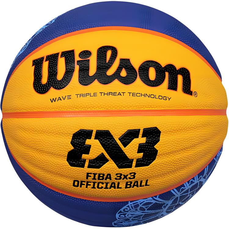 Wilson Pu Basketball Yellow Blue Size 6 Training Unisex