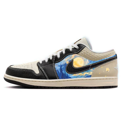 Jordan Air Jordan 1 Vintage Basketball Shoes Men’s Low Top Beige/Black