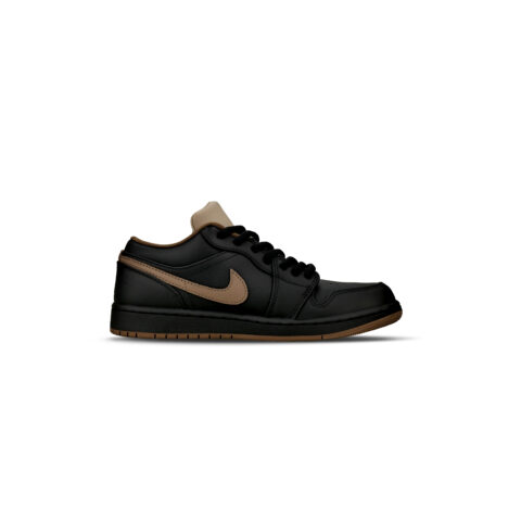 Jordan Air Jordan 1 Abrasion Resistant Low top Vintage Basketball Shoes Men’s Black Brown