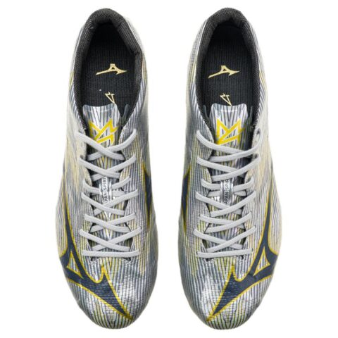 Mizuno Alpha 2 Soft And Comfortable Slip Resistant Abrasion Resistant Soccer Shoes Men’s Silver