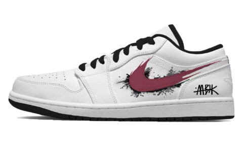 Jordan Air Jordan 1 Balance Lightweight Low top Vintage Basketball Shoes Unisex White Red