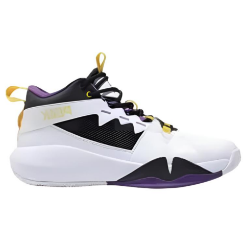 PEAK Mid top Basketball Shoes Men’s White Purple
