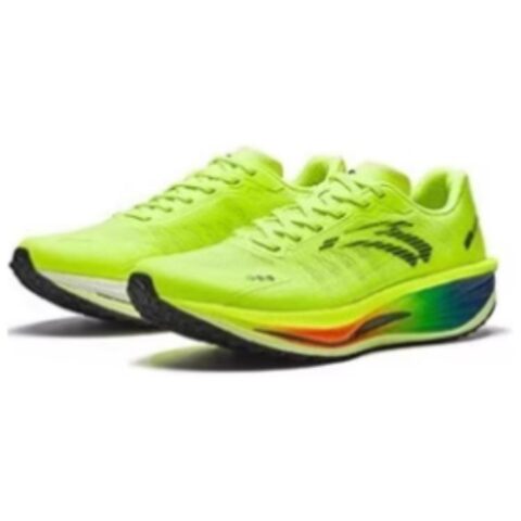 Anta Rocket 6.0 Pro Coverage Rebound Coverage Rebound Low top Training Racing Running Shoes Men’s Neon Green