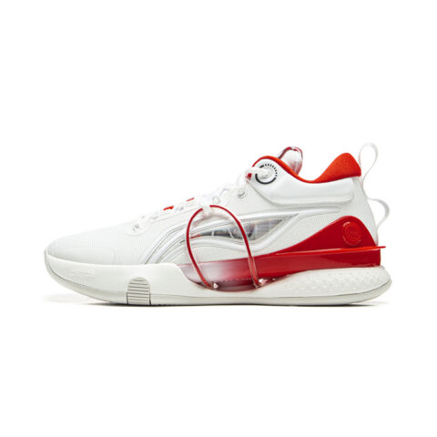Li Ning Speed 8 Premium Comfortable And Trendy TPU Cushioning Slip Resistant Low top Basketball Shoes Men’s White Red
