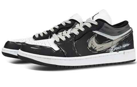 Jordan Air Jordan 1 Synthetic Leather Abrasion Resistant Abrasion Resistant Low top Vintage Basketball Shoes Unisex