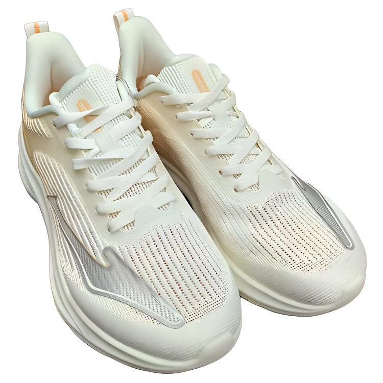 Erke Comfortable And Trendy Wear resistant And Lightweight Low top Casual Running Shoes Women’s White Orange