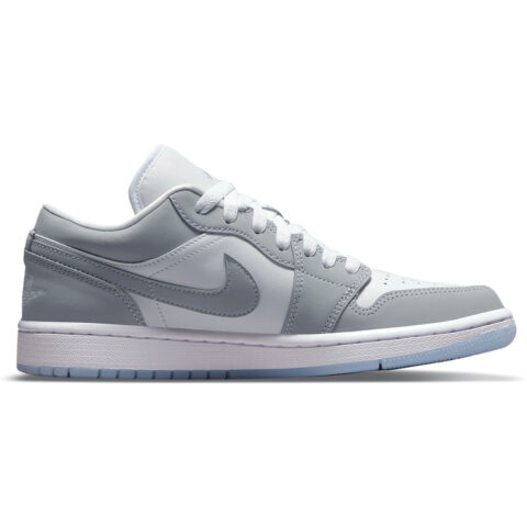 Jordan Air Jordan 1 Abrasion Resistant Slip Resistant Low top Vintage Basketball Shoes Women’s Gray White