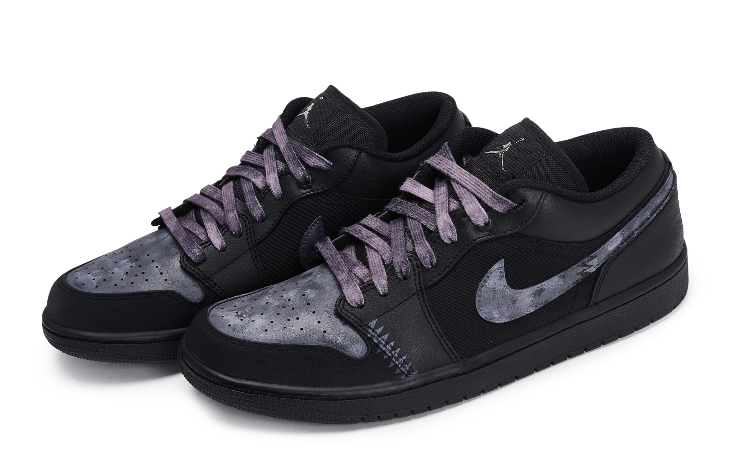 Jordan Air Jordan 1 Vintage Basketball Shoes Unisex Low Top Black/Purple