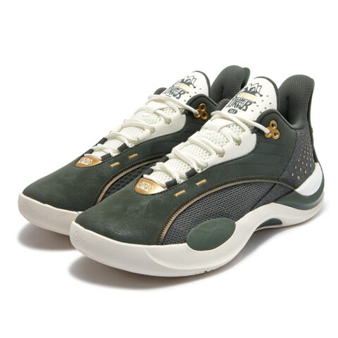 361° Cushioning Slip Resistant Abrasion Resistant Low top Basketball Shoes Men’s Green White
