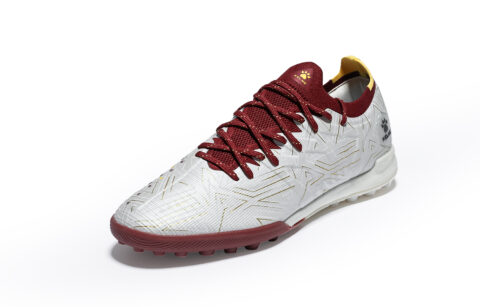 KELME Lightning 3.0 TF Turf Slip Resistant Abrasion Resistant Soccer Shoes Unisex White Gold