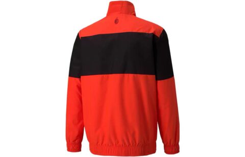 PUMA AC Milan Pre Match Soccer Jersey 21 22 Season, Player Edition AC Beige Blue Men’s Red