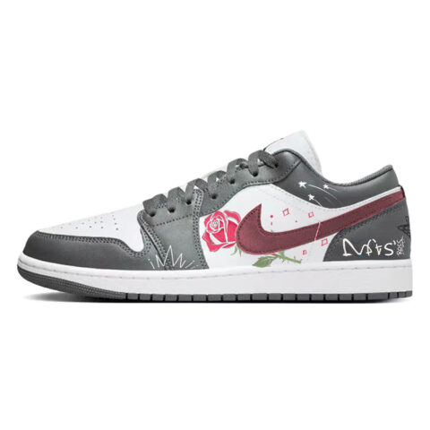 Jordan Air Jordan 1 Vintage Basketball Shoes Unisex Low Top White/Gray